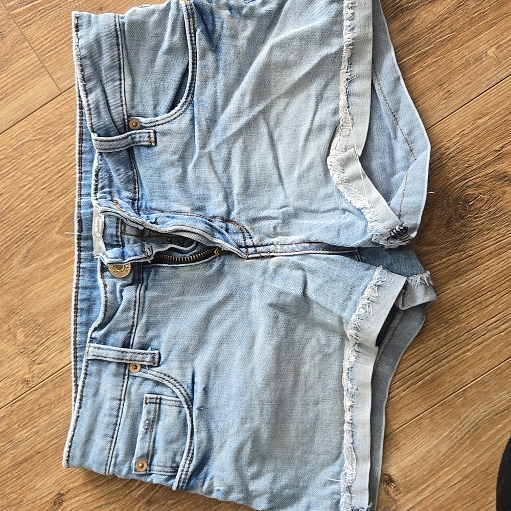 Sts blue denim cutoff shorts in Molly mid rise style